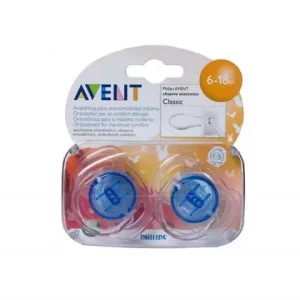 AVENT 2 SUCETTES TRANSLUCIDES 6-18 MOIS LOT DE 2