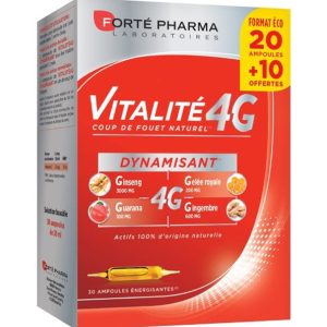 Forté Pharma Vitalité 4g Dynamisant – 20 Ampoules +10 offertes