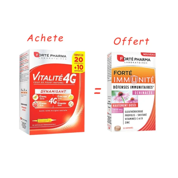 Forte pharma duo pack " vitalite 4G 30Amp+Immunite 30cps