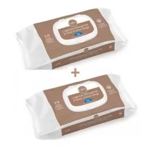 GIFRER LINGETTES NETTOYANTES À L'HUILE D'OLIVE LOT DE 2