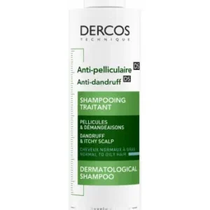 Dercos Shampoing Traitant Anti-Pelliculaire Cheveux Normaux À Gras 200ml