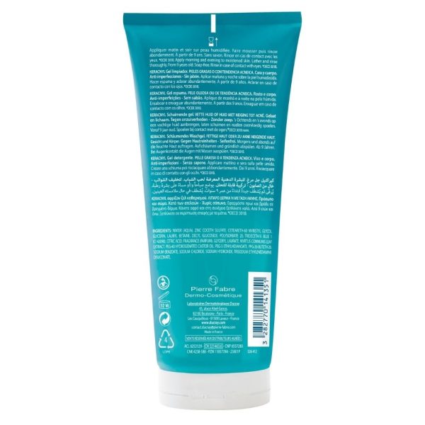 Ducray Keracnyl Gel Moussant Nettoyant Purifiant – 200ml – Image 2