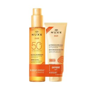 Nuxe Sun Huile Bronzage Spf50 150ml+Lait Apres Soleil 100ml