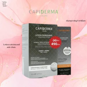 Capiderma – Lotion soin intensif antichute – 150 ml = Shampooing Fortifiant 200ml Offert