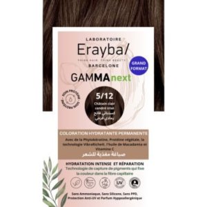 ERAYBA NEXT COLORATION HYDRATANTE PERMANENTE N5-12 CHATAIN CLAIR CENDRE IRISE