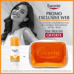 Eucerin SUN TOUCHER SEC GEL CRÈME HUILE CONTROLE = TROUSSE Offerte