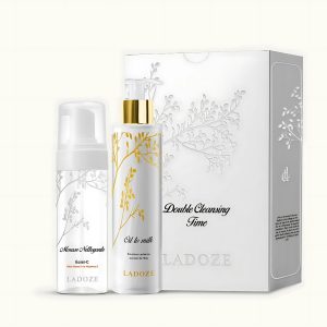 Ladoze Double cleansing time Coffert ” oil to milk 200ml+Mousse 150ml”